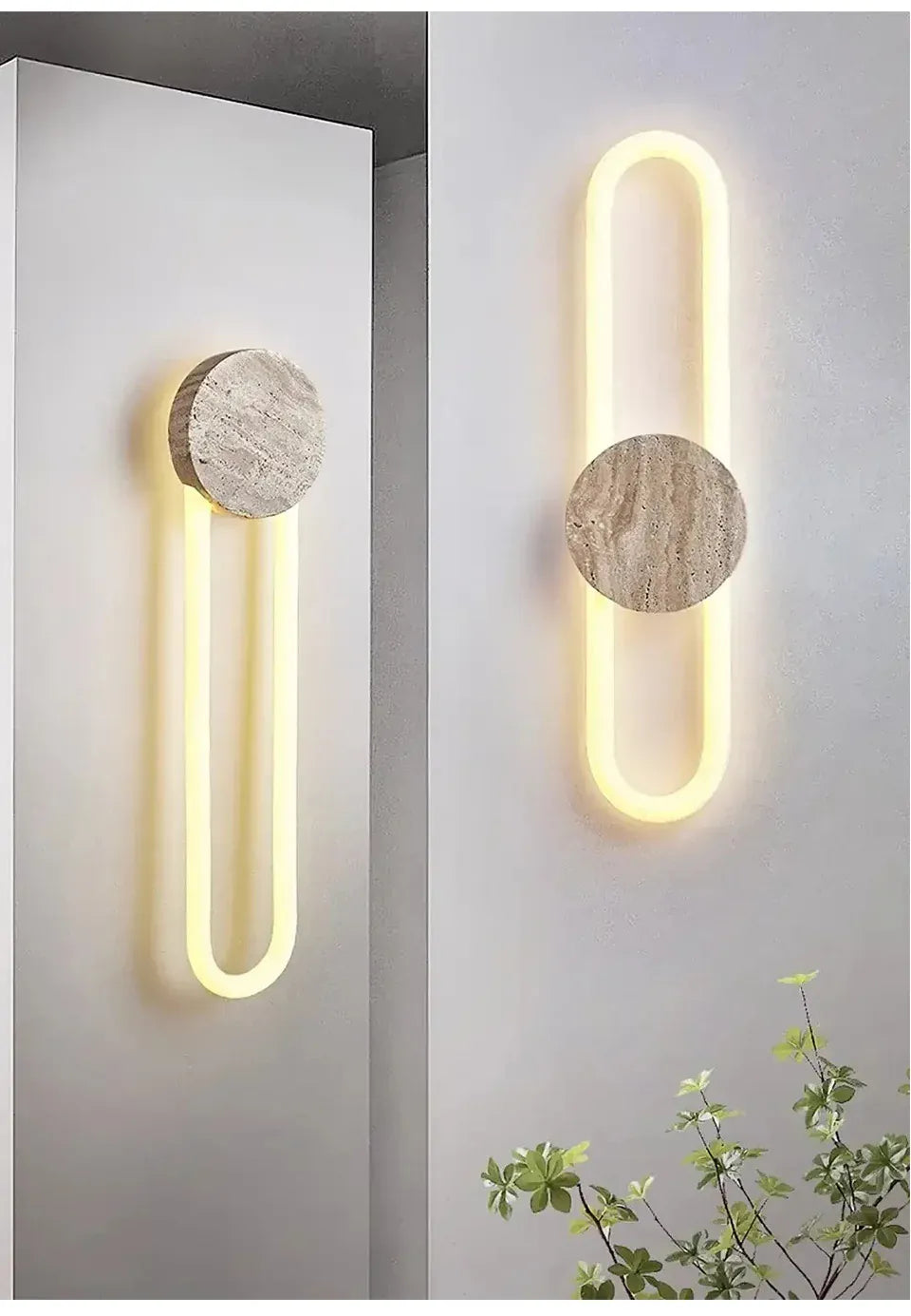 Verthara Premium Wabi-Sabi Cave Stone Long Wall Light