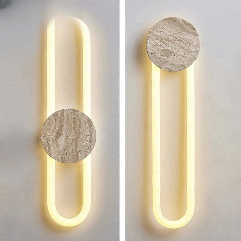 Verthara Premium Wabi-Sabi Cave Stone Long Wall Light