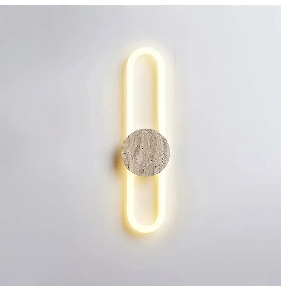 Verthara Premium Wabi-Sabi Cave Stone Long Wall Light