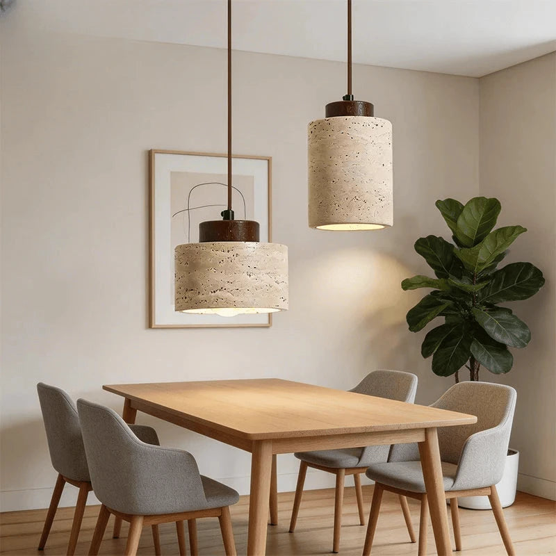 Verthara Premium Wabi-Sabi Cave Stone Pendant Chandelier