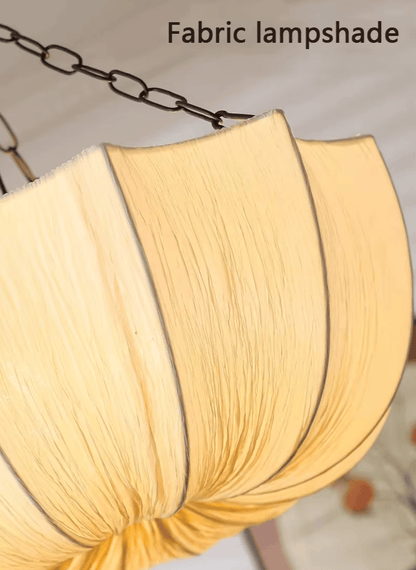 Verthara Premium Wabi-Sabi Fabric Chain Pendant Chandelier
