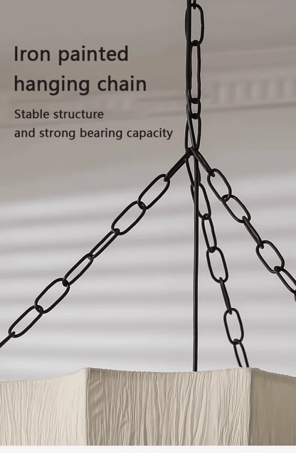 Verthara Premium Wabi-Sabi Fabric Chain Pendant Chandelier