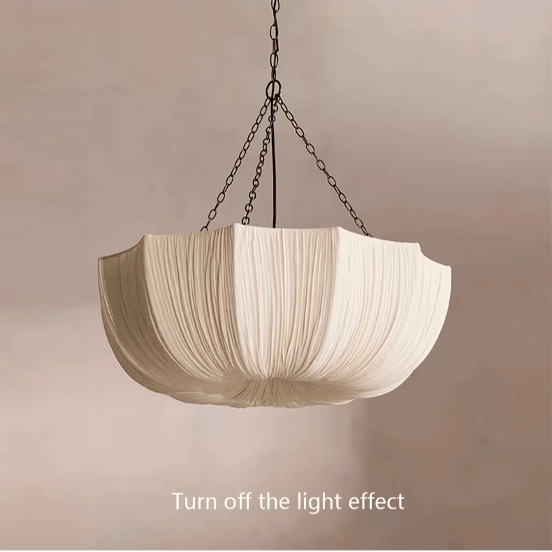 Verthara Premium Wabi-Sabi Fabric Chain Pendant Chandelier