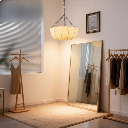 Verthara Premium Wabi-Sabi Fabric Chain Pendant Chandelier