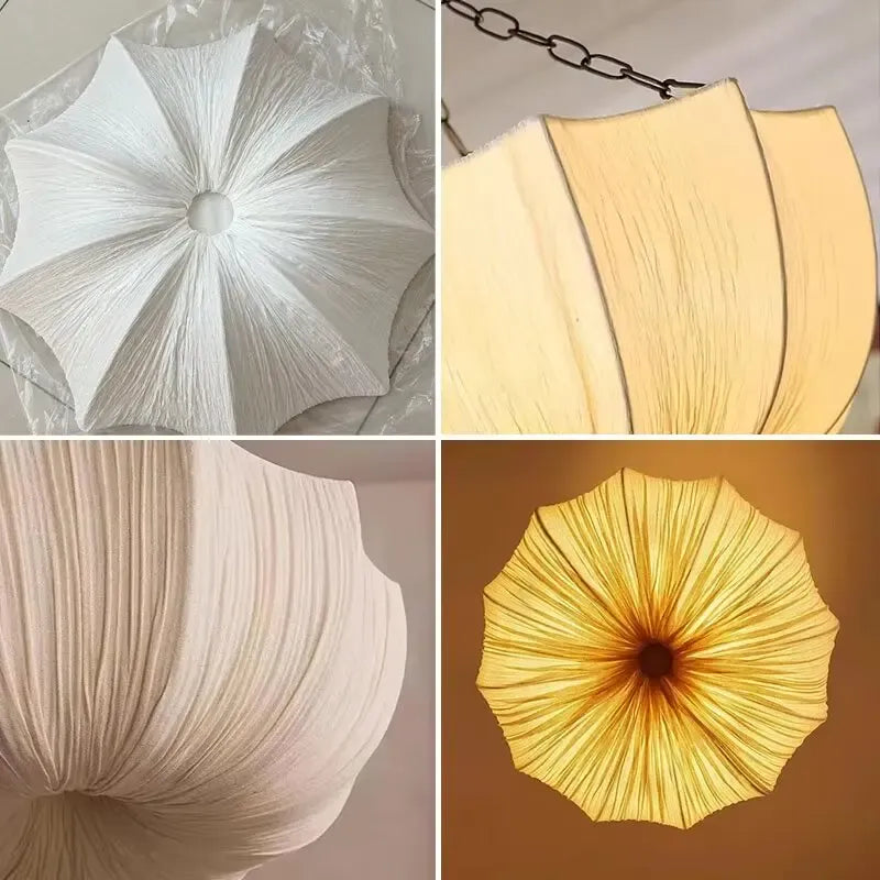 Verthara Premium Wabi-Sabi Fabric Chain Pendant Chandelier