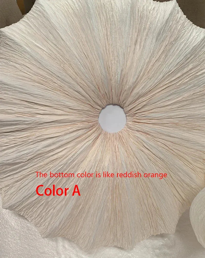 Verthara Premium Wabi-Sabi Fabric Round Flush Ceiling Light