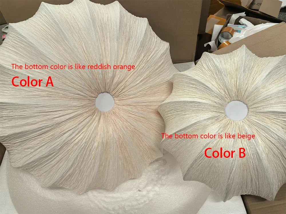 Verthara Premium Wabi-Sabi Fabric Round Flush Ceiling Light