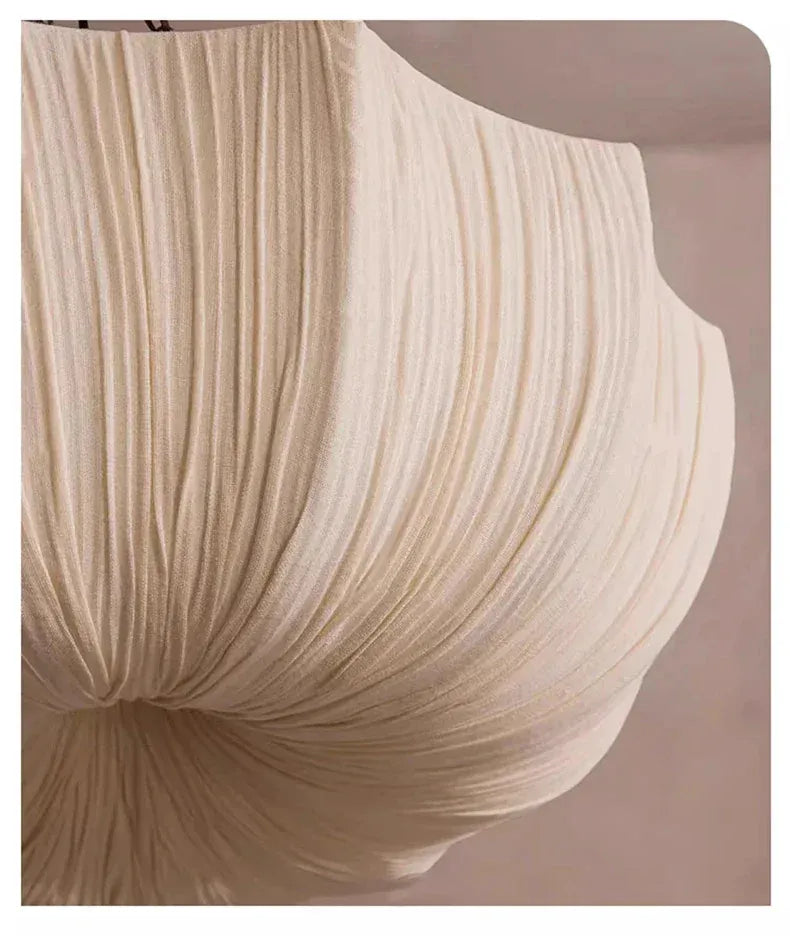 Verthara Premium Wabi-Sabi Fabric Round Flush Ceiling Light