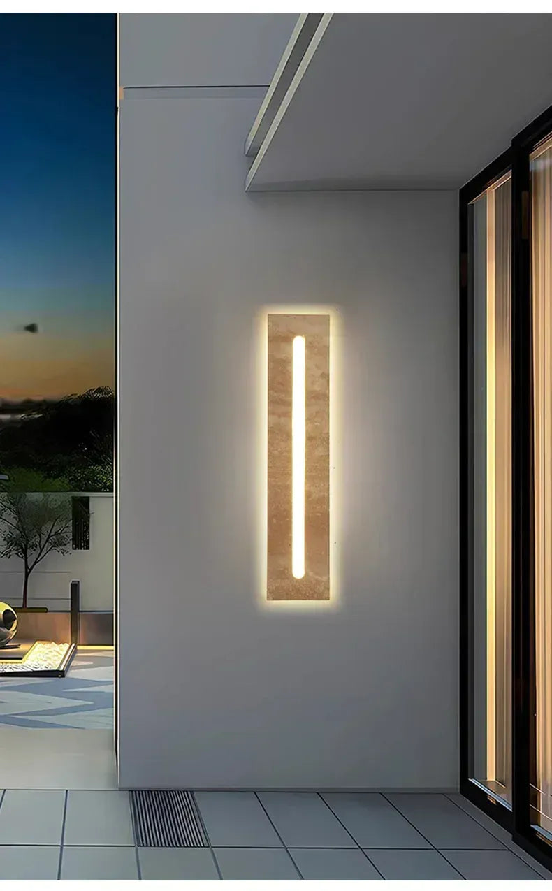 Verthara Premium Wabi-Sabi Natural Stone Outdoor Wall Light