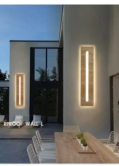 Verthara Premium Wabi-Sabi Natural Stone Outdoor Wall Light