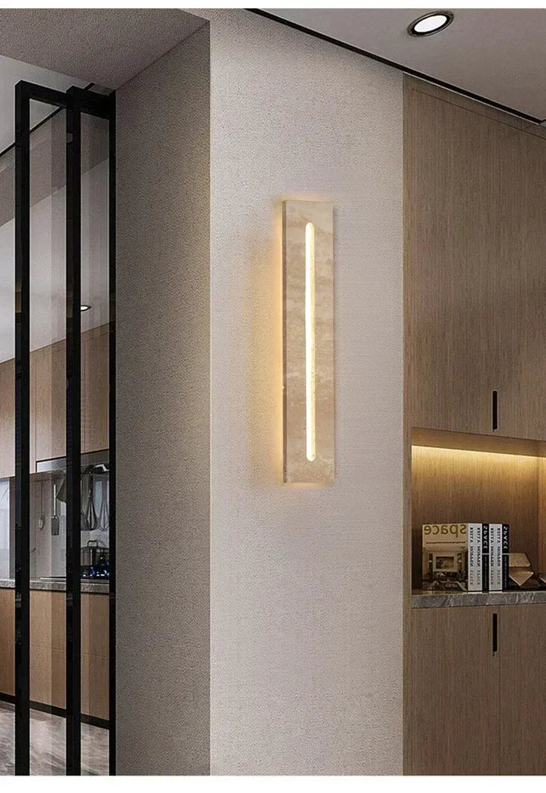 Verthara Premium Wabi-Sabi Natural Stone Outdoor Wall Light