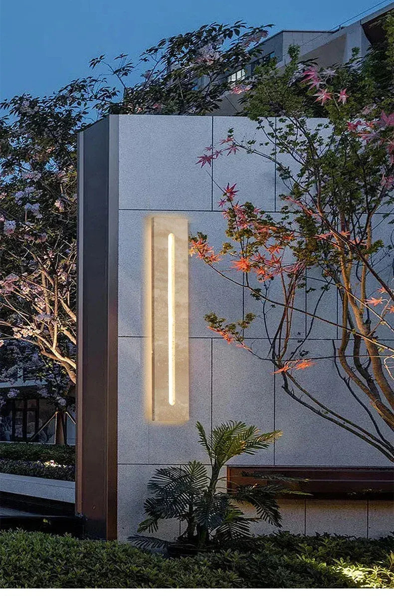 Verthara Premium Wabi-Sabi Natural Stone Outdoor Wall Light
