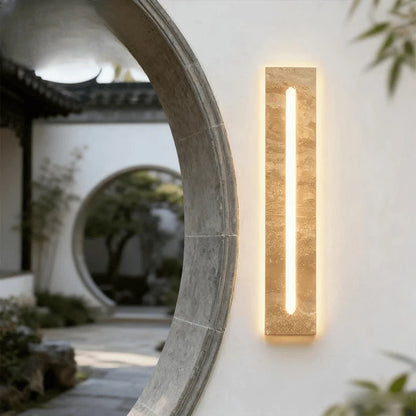 Verthara Premium Wabi-Sabi Natural Stone Outdoor Wall Light