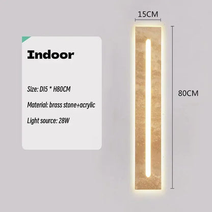 Verthara Premium Wabi-Sabi Natural Stone Outdoor Wall Light 80CM-no waterproof