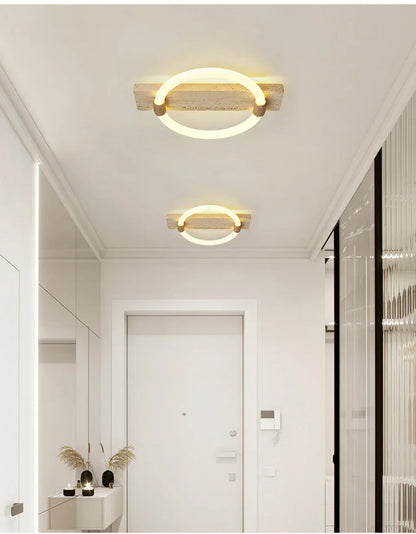 Verthara Premium Wabi-Sabi Natural Stone Round Ceiling Light L40cmx30cm