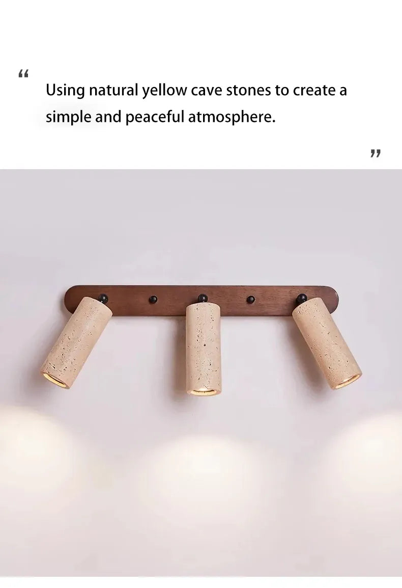 Verthara Premium Wabi-Sabi Stone Rotatable Vanity Wall Light