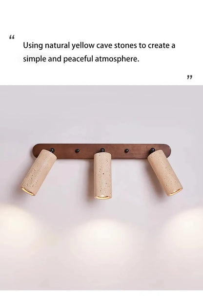 Verthara Premium Wabi-Sabi Stone Rotatable Vanity Wall Light