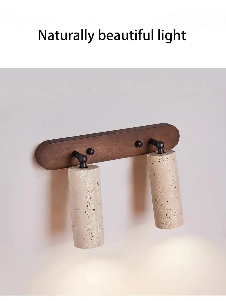 Verthara Premium Wabi-Sabi Stone Rotatable Vanity Wall Light