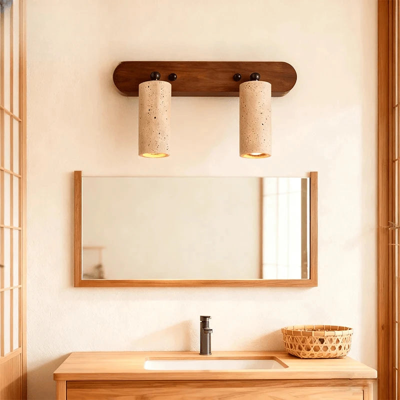 Verthara Premium Wabi-Sabi Stone Rotatable Vanity Wall Light