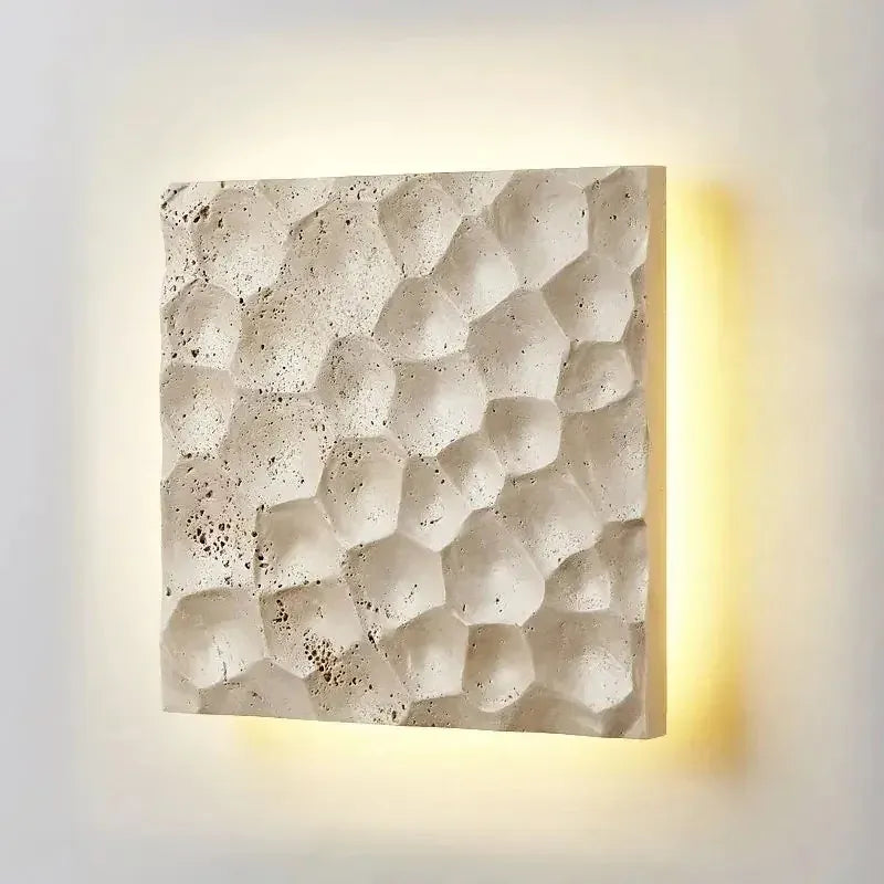 Verthara Premium Wabi-Sabi Travertine Stone Wall Light