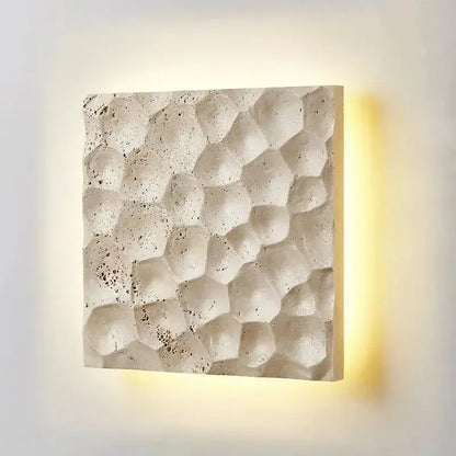 Verthara Premium Wabi-Sabi Travertine Stone Wall Light