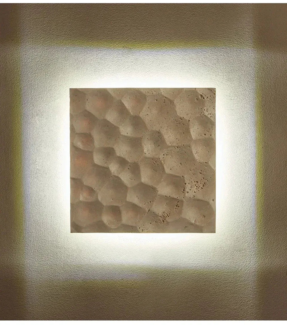 Verthara Premium Wabi-Sabi Travertine Stone Wall Light