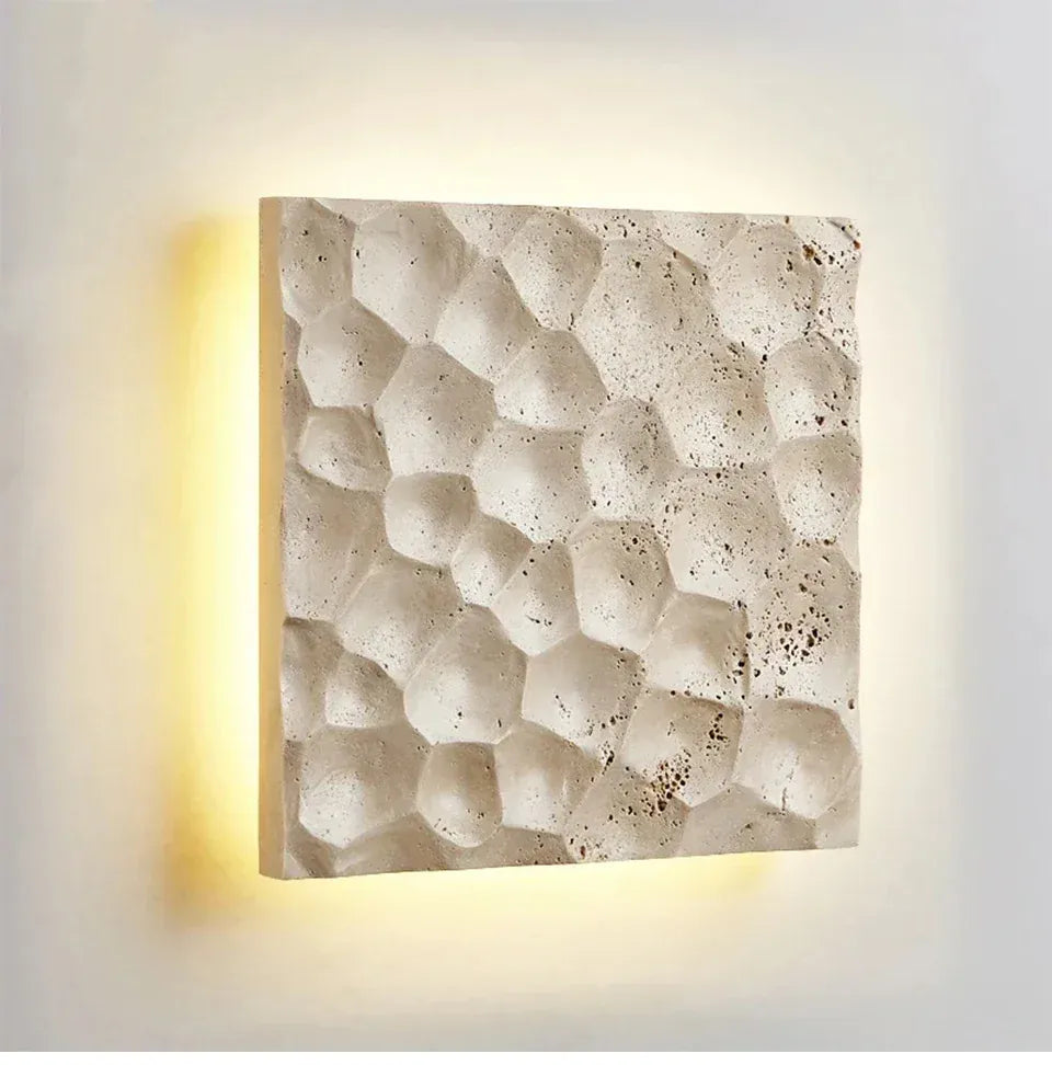 Verthara Premium Wabi-Sabi Travertine Stone Wall Light