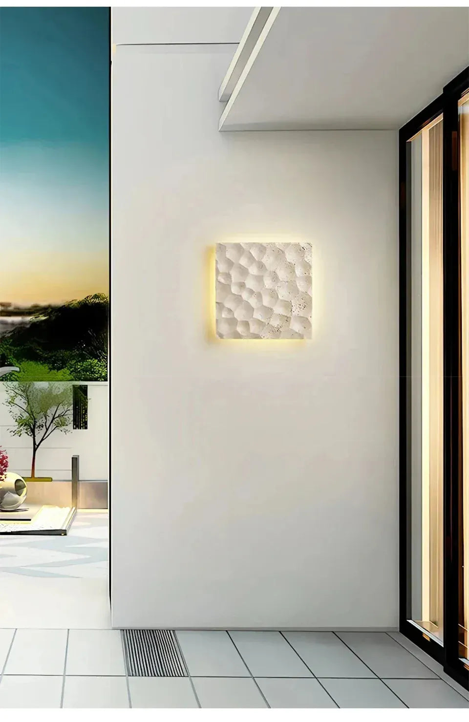 Verthara Premium Wabi-Sabi Travertine Stone Wall Light