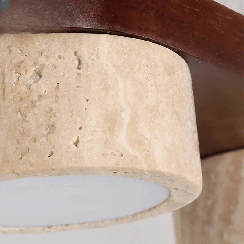 Verthara Premium Wabi-Sabi Travertine Strip Ceiling Light