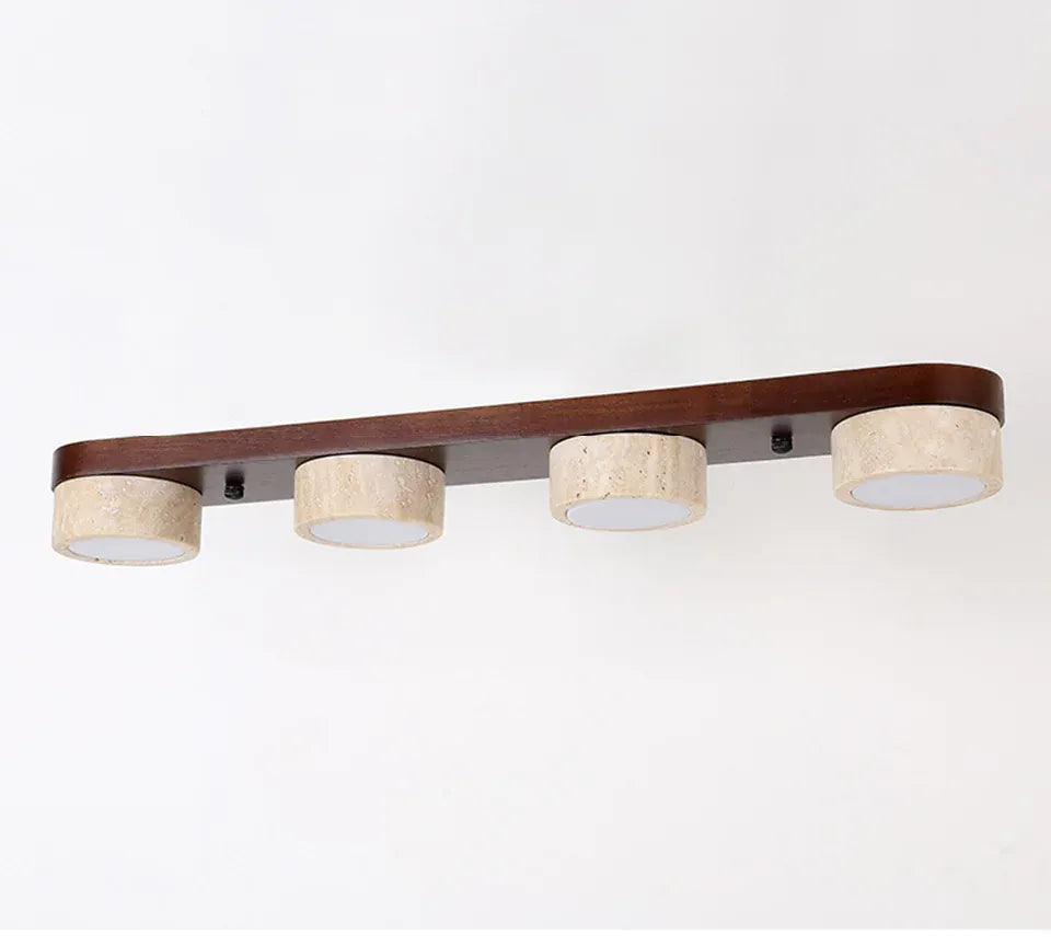 Verthara Premium Wabi-Sabi Travertine Strip Ceiling Light
