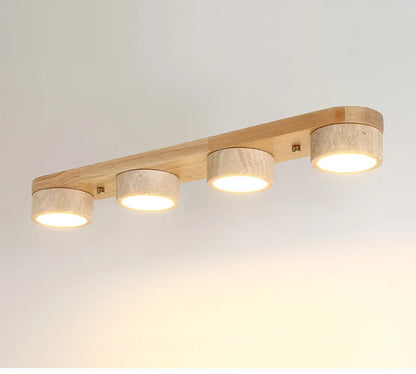 Verthara Premium Wabi-Sabi Travertine Strip Ceiling Light