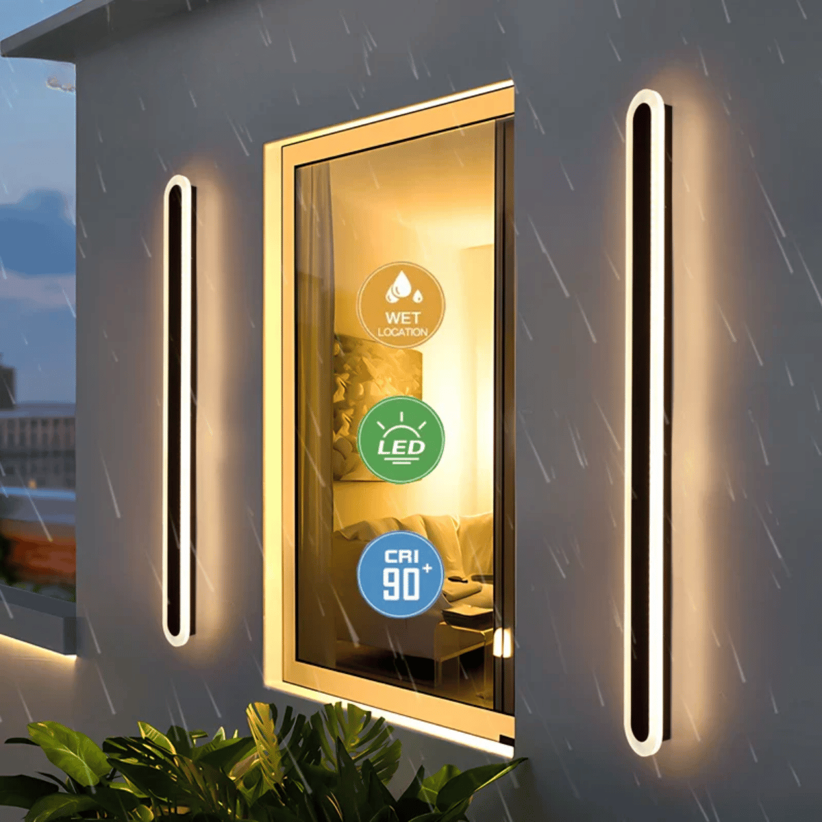 Verthara Premium Wall Mounted LED Outdoor Light – Waterproof - Adjustable Colour Temperature - Modern Design - IP65 Rated - Suitable for Porches and Courtyards