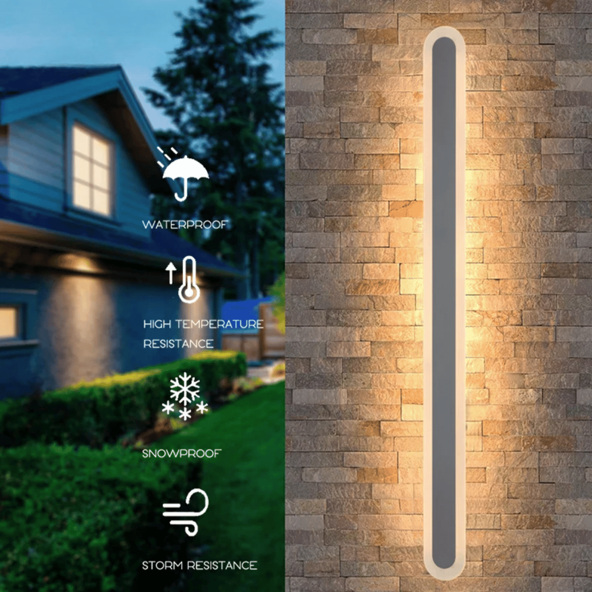 Verthara Premium Wall Mounted LED Outdoor Light – Waterproof - Adjustable Colour Temperature - Modern Design - IP65 Rated - Suitable for Porches and Courtyards