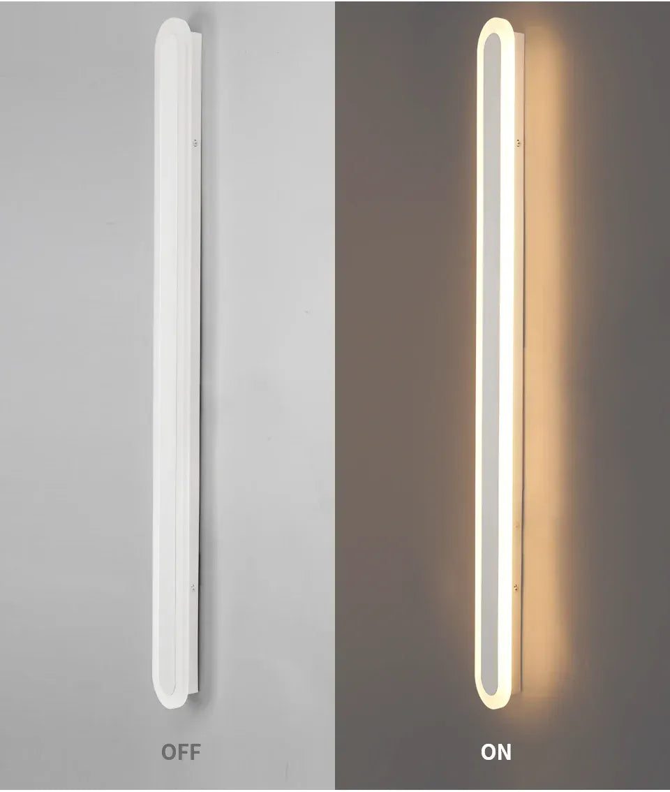 Verthara Premium Wall Mounted LED Outdoor Light – Waterproof - Adjustable Colour Temperature - Modern Design - IP65 Rated - Suitable for Porches and Courtyards 170x8cm / White color / Dimming with RC