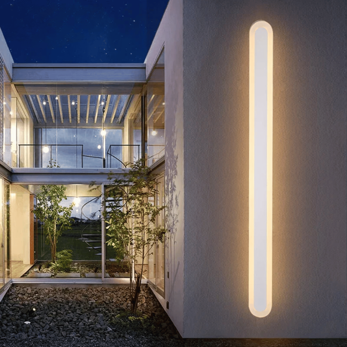 Verthara Premium Wall Mounted LED Outdoor Wall Light – Waterproof - Adjustable Colour Temperature - Modern Design - IP65 Rated - Long Strip Style