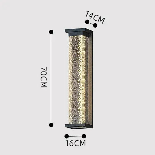 Verthara Premium Water Wave Stainless Steel Outdoor Wall Light 70cm