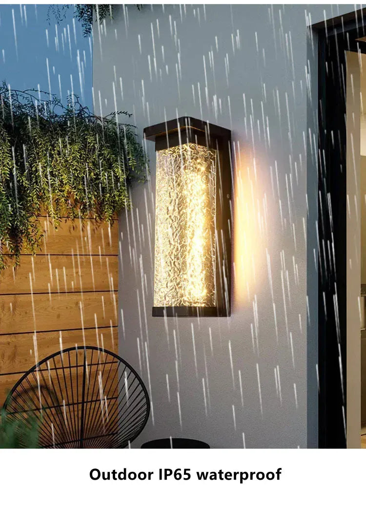 Verthara Premium Water Wave Stainless Steel Outdoor Wall Light