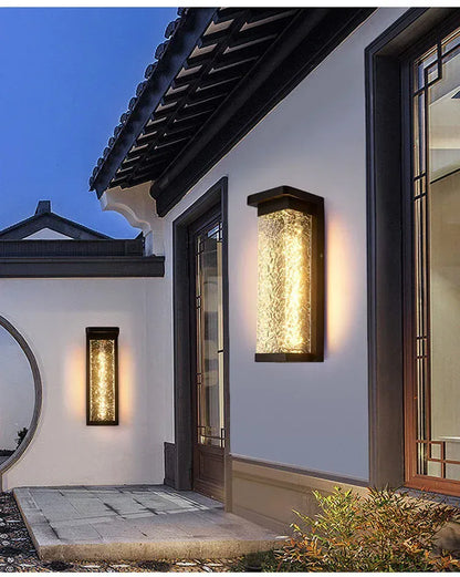 Verthara Premium Water Wave Stainless Steel Outdoor Wall Light
