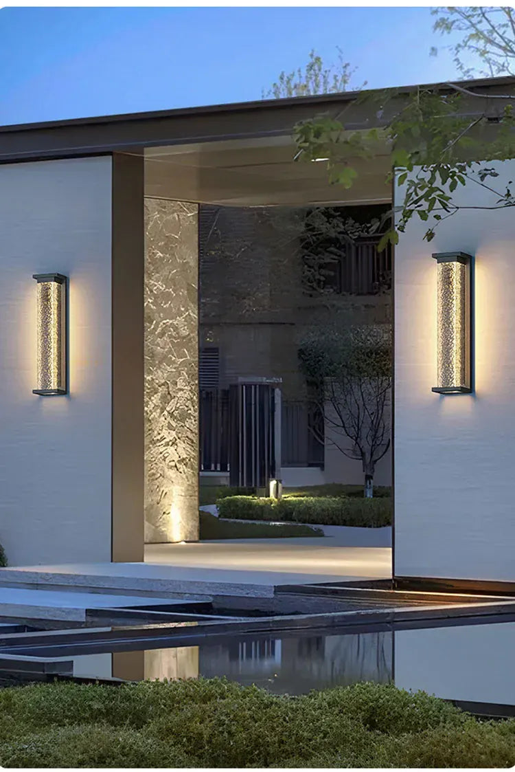 Verthara Premium Water Wave Stainless Steel Outdoor Wall Light
