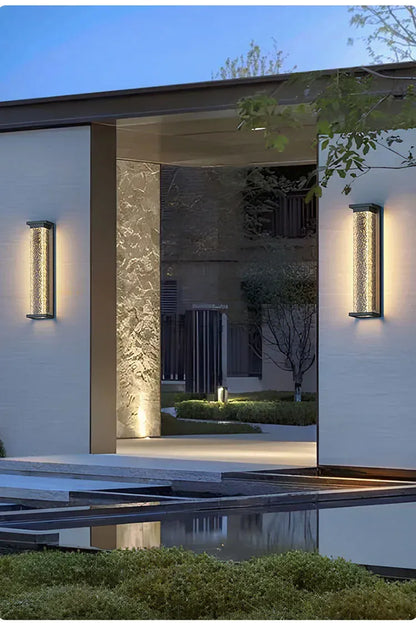 Verthara Premium Water Wave Stainless Steel Outdoor Wall Light