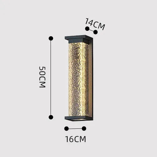 Verthara Premium Water Wave Stainless Steel Outdoor Wall Light 50cm