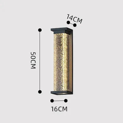 Verthara Premium Water Wave Stainless Steel Outdoor Wall Light 50cm