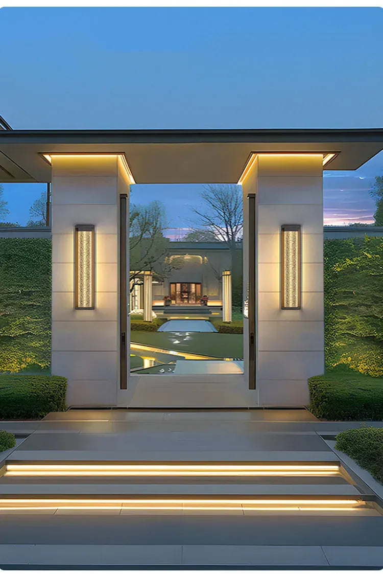 Verthara Premium Water Wave Stainless Steel Outdoor Wall Light