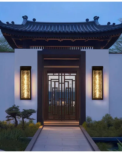 Verthara Premium Water Wave Stainless Steel Outdoor Wall Light