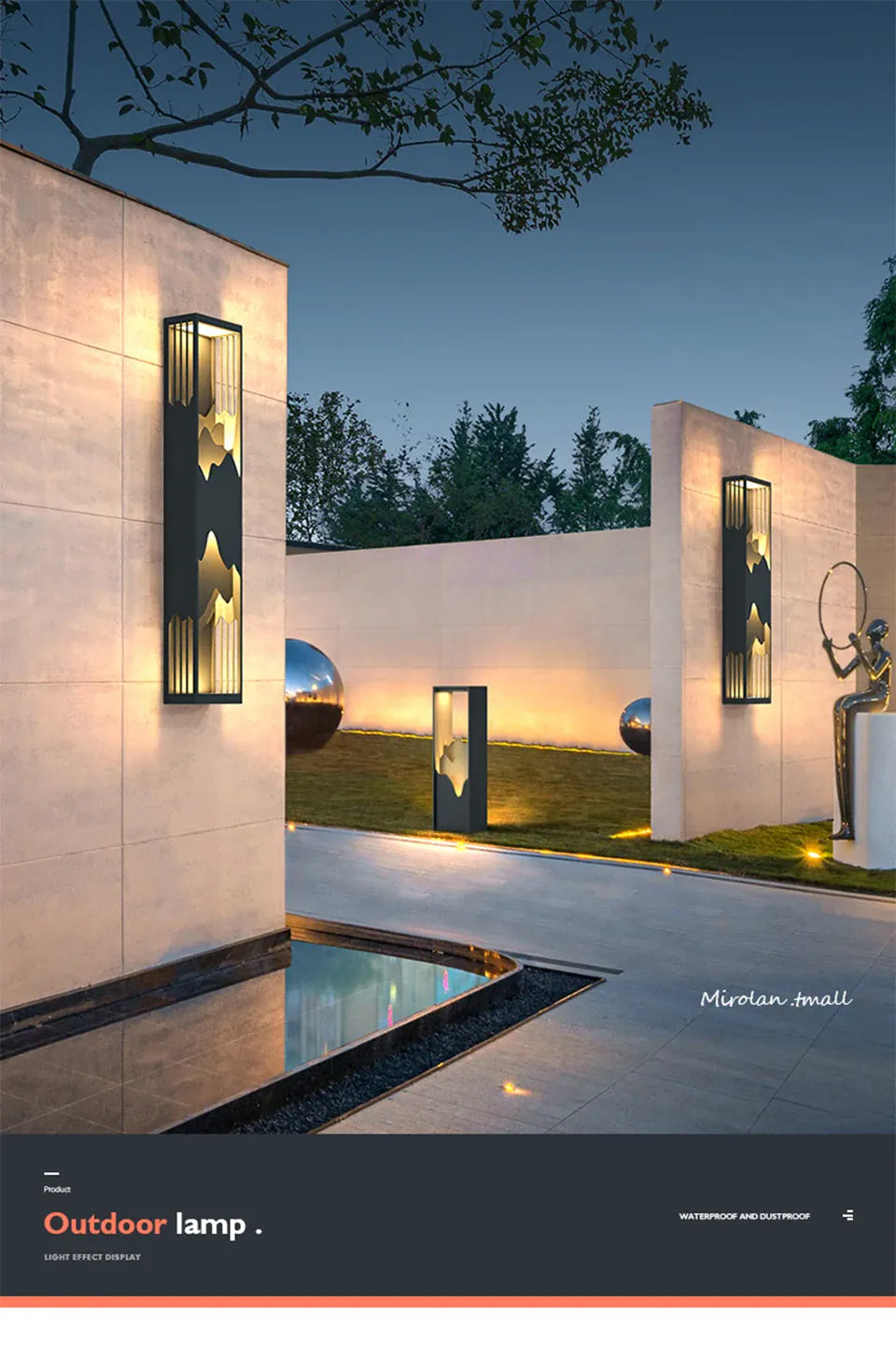 Verthara Premium Waterproof Garden Porch Wall Light