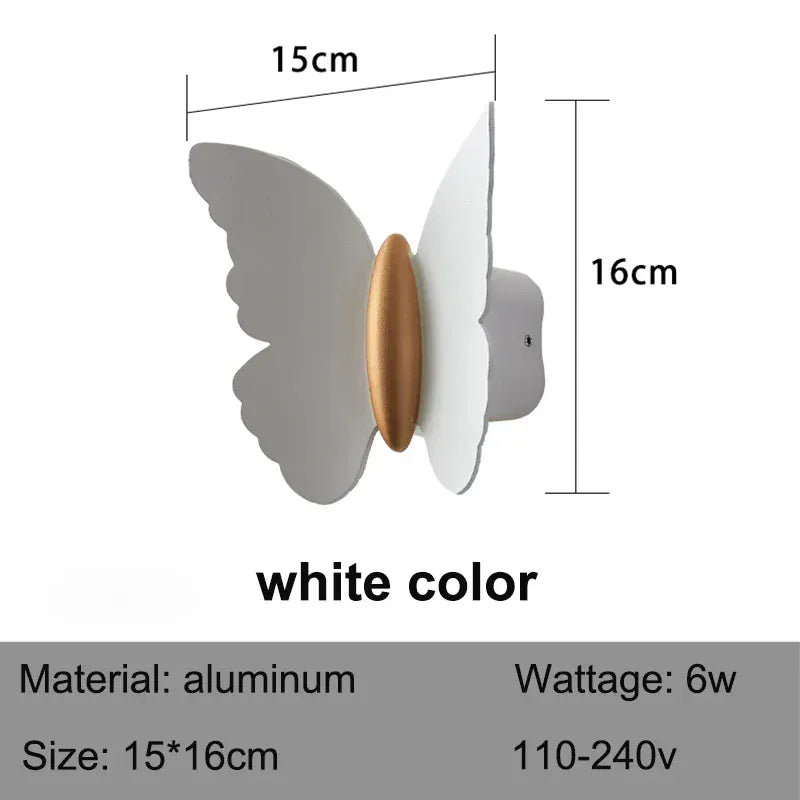 Verthara Premium Waterproof LED Outdoor Wall Light – Garden Fixture - Aluminium - Butterfly Shape - Decorative - 6W - Modern Exterior Lighting
