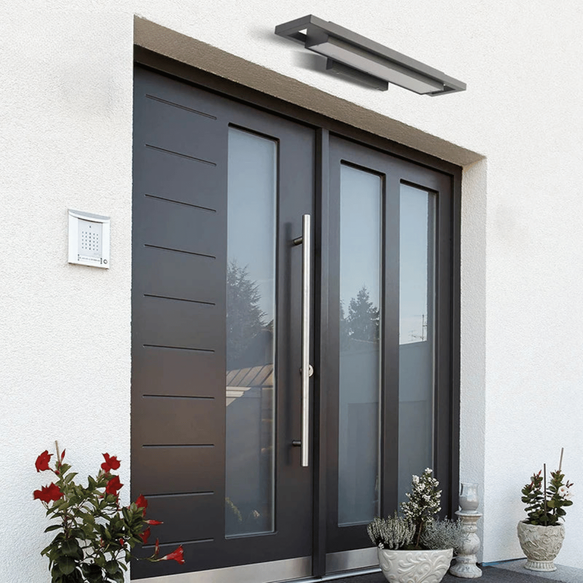 Verthara Premium Waterproof LED Outdoor Wall Light - Modern Design - Black Aluminium - IP65 Rated - Ideal for Garden and Entryway - Energy Efficient