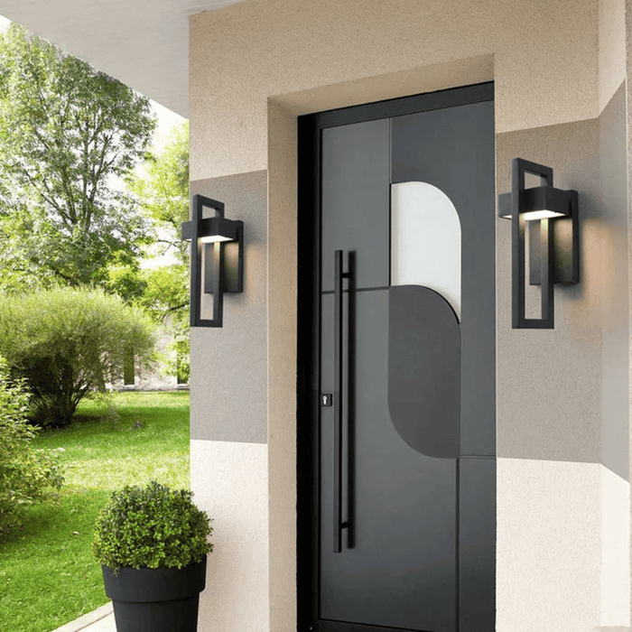 Verthara Premium Waterproof LED Outdoor Wall Light - Sconce Mount - Retro Vintage Style - Black - Aluminium - 10W - Garden Wall Lighting
