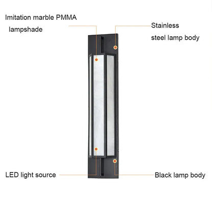 Verthara Premium Waterproof LED Outdoor Wall Light - Wall-Mounted - IP65 Rated - Stainless Steel - Modern Design - Ideal For Gardens And Villas