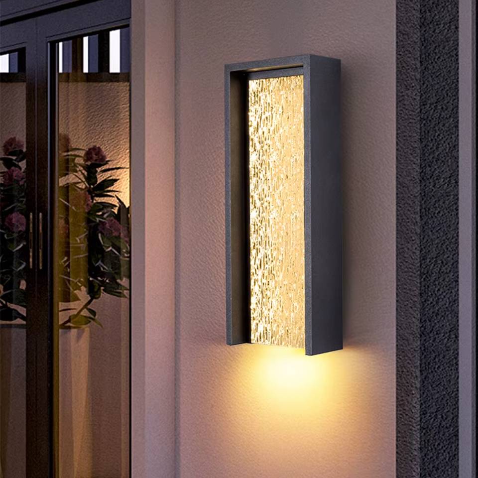 Verthara Premium Waterproof Outdoor Wall Light Fixture - Modern Aluminum Sconce for Garden and Balcony - Available in Black and Grey Warm white / A 46cm